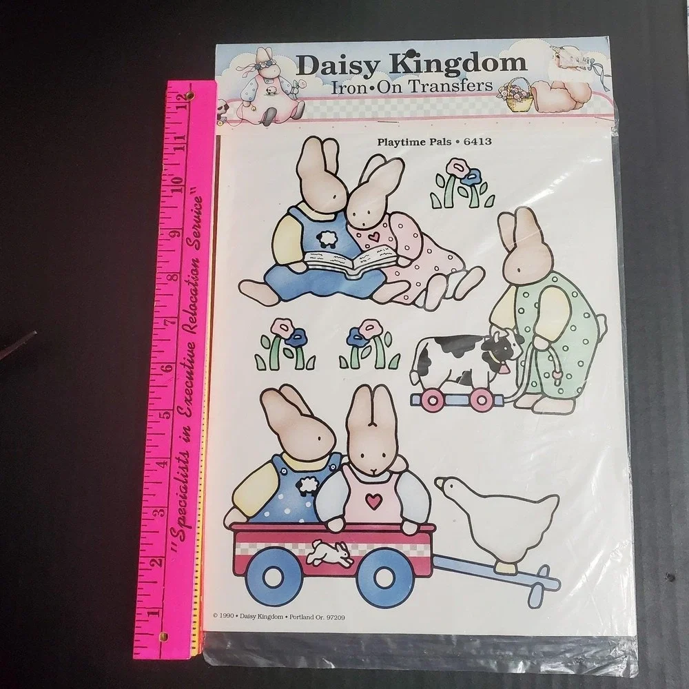 Daisy Kingdom Iron-On Transfers Lot of 3 - Carrousel, Toys & Us, Playtime Pals